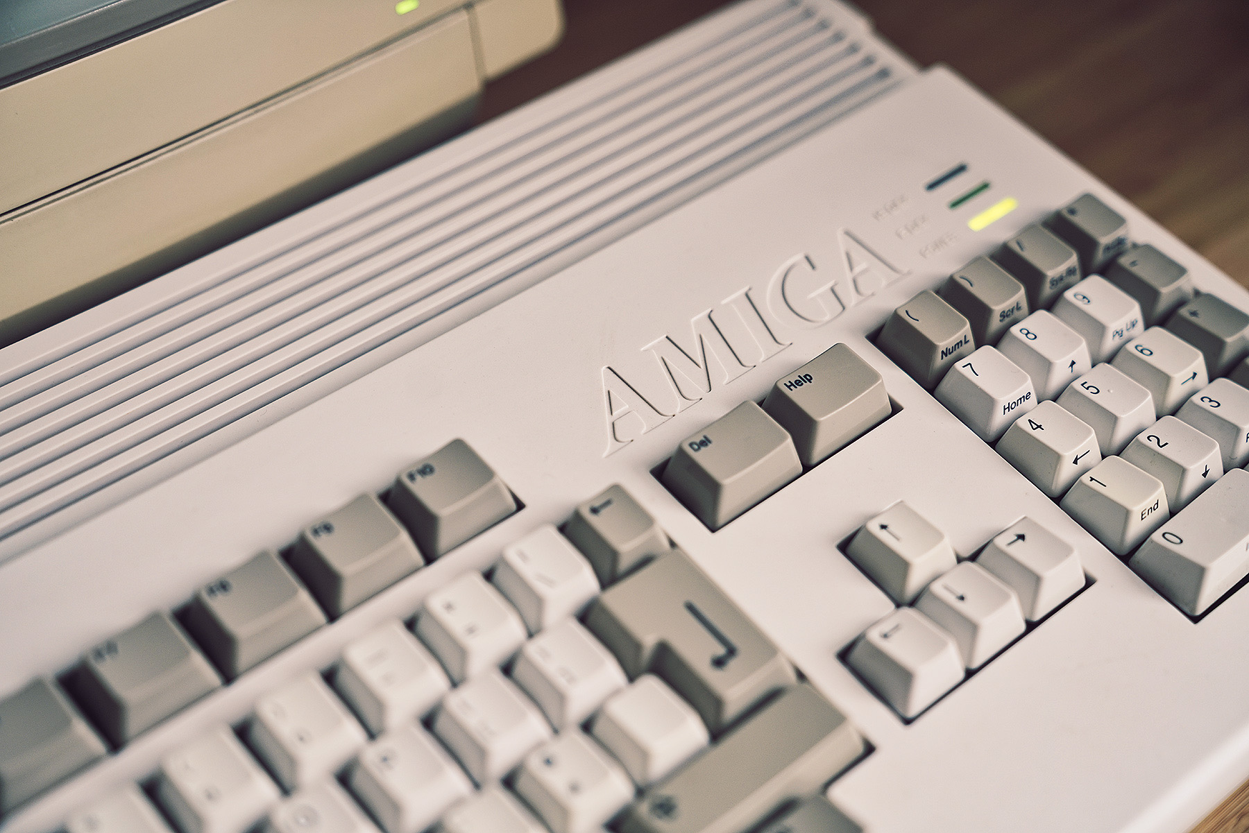 Close-up Commodore Amiga keyboard